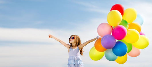 Happy Girl with Colorful Wall Decal