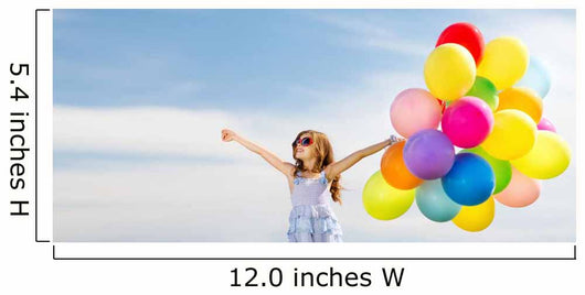 Happy Girl with Colorful Wall Decal