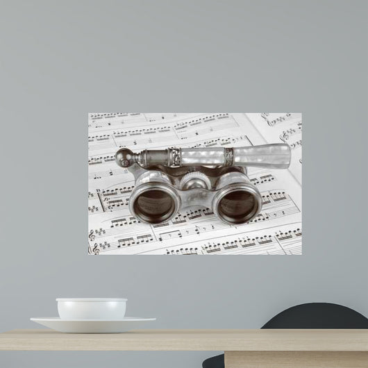 Antique Opera Glasses Music Wall Decal