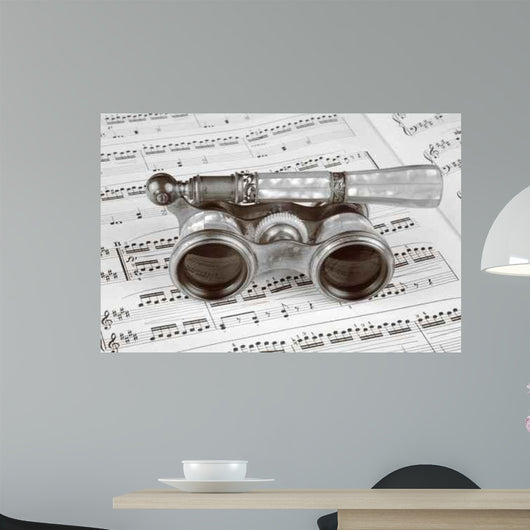 Antique Opera Glasses Music Wall Decal