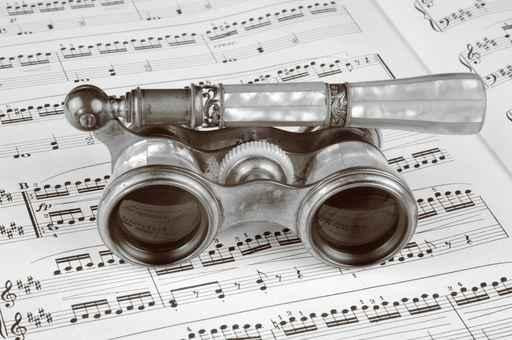 Antique Opera Glasses Music Wall Decal