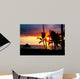 Palm Tree Sandy Beach Wall Decal Design 3