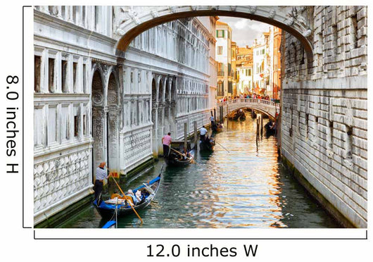 Tourists Gondolas Sailing under Wall Decal