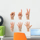 Counting Woman Hands Wall Stickers Wall Decal