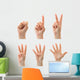 Counting Woman Hands Wall Stickers Wall Decal