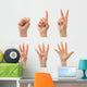 Counting Woman Hands Wall Stickers Wall Decal