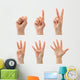 Counting Woman Hands Wall Stickers Wall Decal