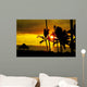Palm Tree Sandy Beach Wall Decal Design 2