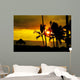 Palm Tree Sandy Beach Wall Decal Design 2