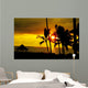Palm Tree Sandy Beach Wall Decal Design 2