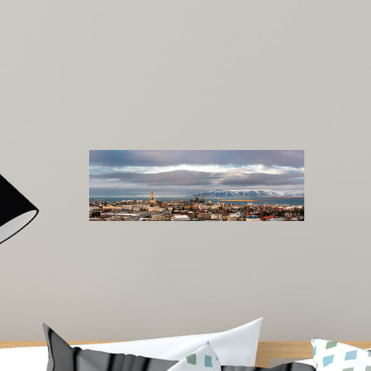 Reykjavik Iceland Panorama Winter Wall Decal
