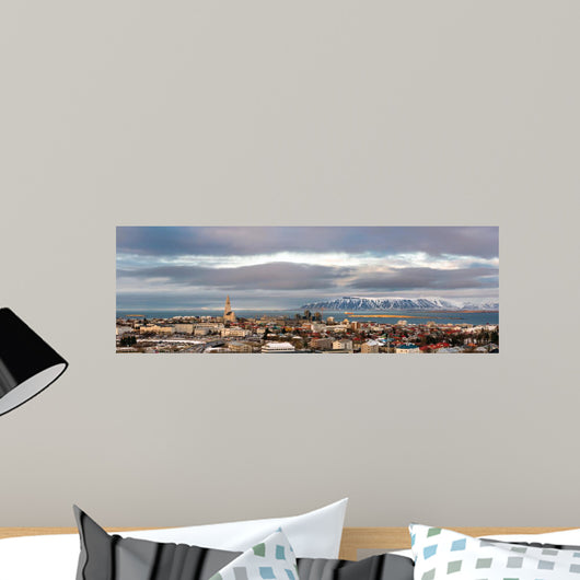 Reykjavik Iceland Panorama Winter Wall Decal