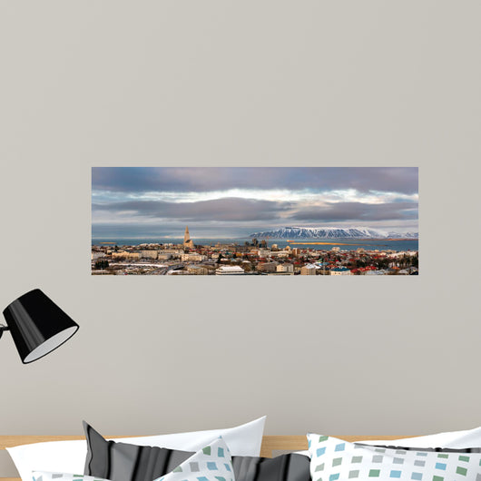Reykjavik Iceland Panorama Winter Wall Decal