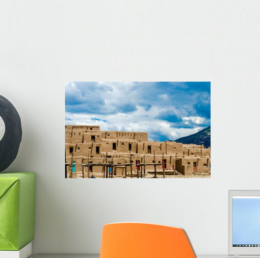 Historic Taos Pueblo Village Wall Decal