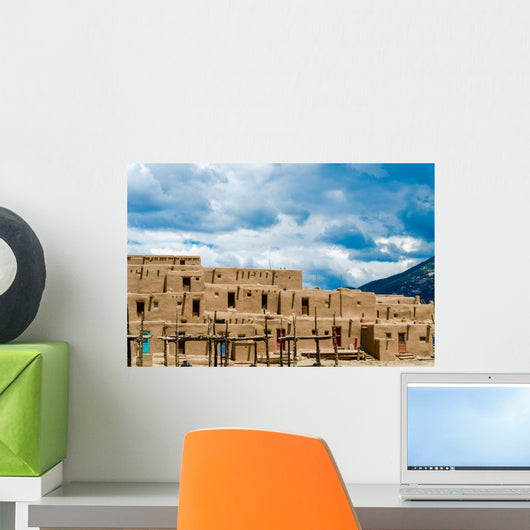 Historic Taos Pueblo Village Wall Decal