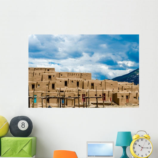 Historic Taos Pueblo Village Wall Decal