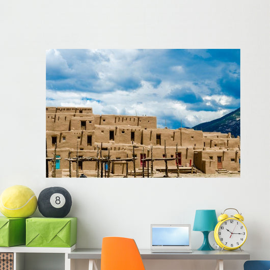 Historic Taos Pueblo Village Wall Decal