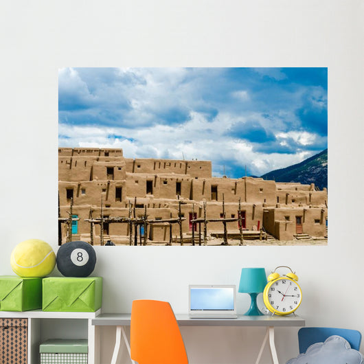 Historic Taos Pueblo Village Wall Decal