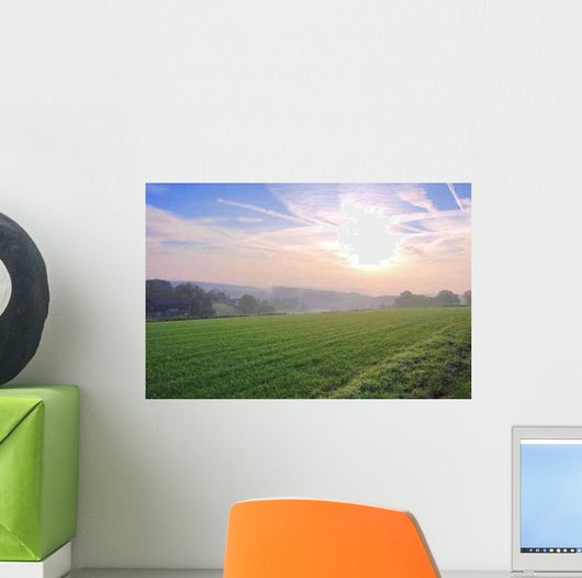 Early Morning Sunrise Meadow Wall Decal
