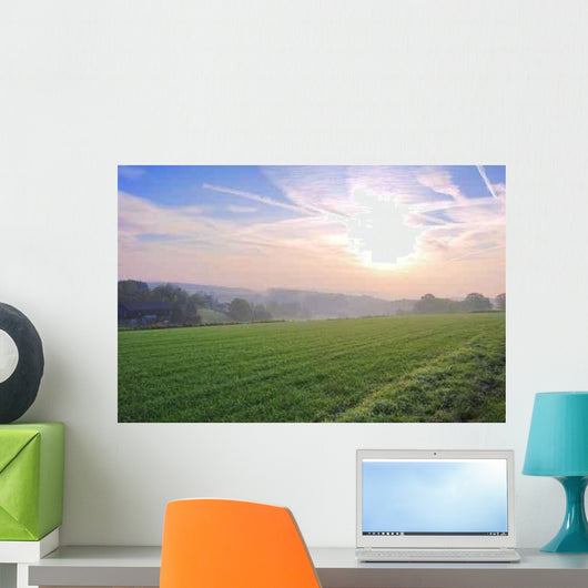 Early Morning Sunrise Meadow Wall Decal