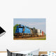 Two Locomotives Pulling Train Wall Decal