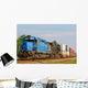 Two Locomotives Pulling Train Wall Decal