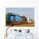 Two Locomotives Pulling Train Wall Decal