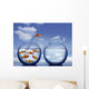 Goldfish Jumping out Water Wall Decal