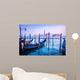 Blue Dawn Venice Gondolas Wall Decal