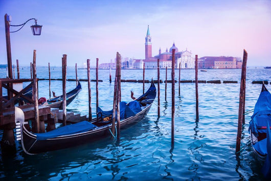 Blue Dawn Venice Gondolas Wall Decal