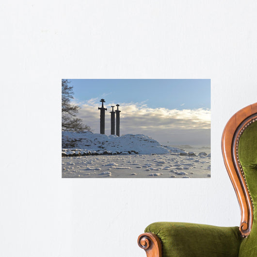 Three Swords Monument Stavanger Wall Decal