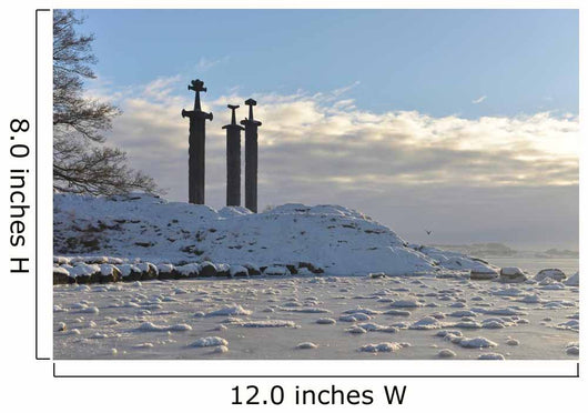 Three Swords Monument Stavanger Wall Decal