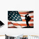 American Soldier American Flag Wall Decal