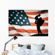 American Soldier American Flag Wall Decal