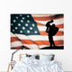 American Soldier American Flag Wall Decal