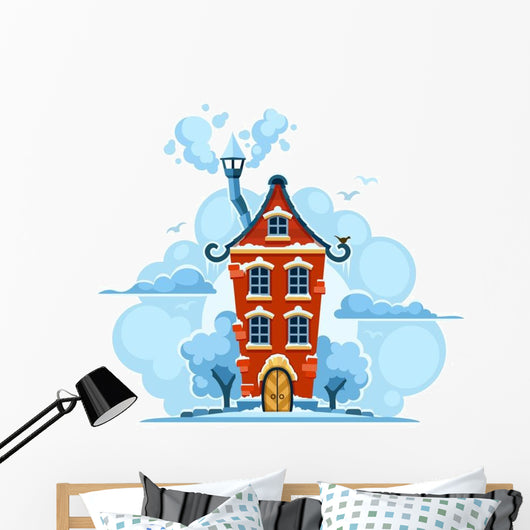 Winter Fairy-tale House Wall Decal