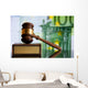 Wooden Justice Gavel and Wall Decal