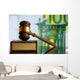 Wooden Justice Gavel and Wall Decal