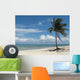 Lone Palm Tree Beach Wall Decal