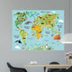 Cartoon World Map Wall Decal