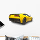 Yellow Sports Car Wall Decal