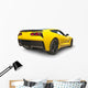 Yellow Sports Car Wall Decal