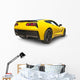 Yellow Sports Car Wall Decal