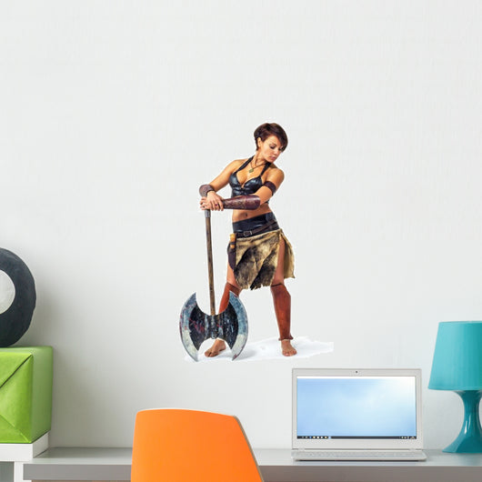 Warrior Axe Woman Wall Decal