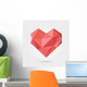 Geometric Polygonal Heart Wall Decal
