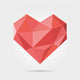Geometric Polygonal Heart Wall Decal