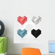 Polygonal Hearts Vector Wall Stickers Wall Decal