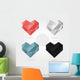 Polygonal Hearts Vector Wall Stickers Wall Decal
