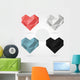 Polygonal Hearts Vector Wall Stickers Wall Decal