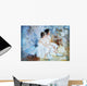Oil Painting Pair of Girl Ballerinas Wall Decal